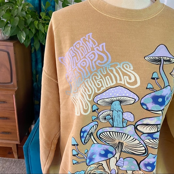 Urban Outfitters | UO Project Social T Warm Happy Thoughts Pullover Sweatshirt - Picture 4 of 14